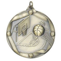 Ribbon Basketball Medal