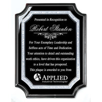 The Carlisle Plaque Ebony with Silver Accent