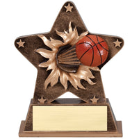 Basketball Starburst Sport Resin Trophy