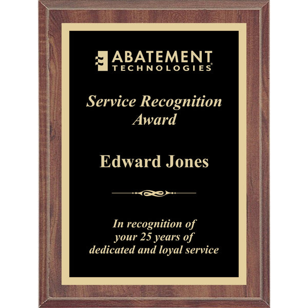 Cherry Finish Plaque Black with Gold Accent - The Awards Shop