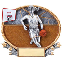 Driving Down The Court! Basketball Resin - Female