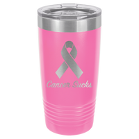 Pink 20 oz Tumbler with Lid