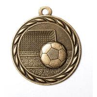 Soccer goal and ball medal